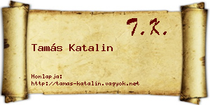 Tamás Katalin névjegykártya