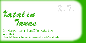 katalin tamas business card